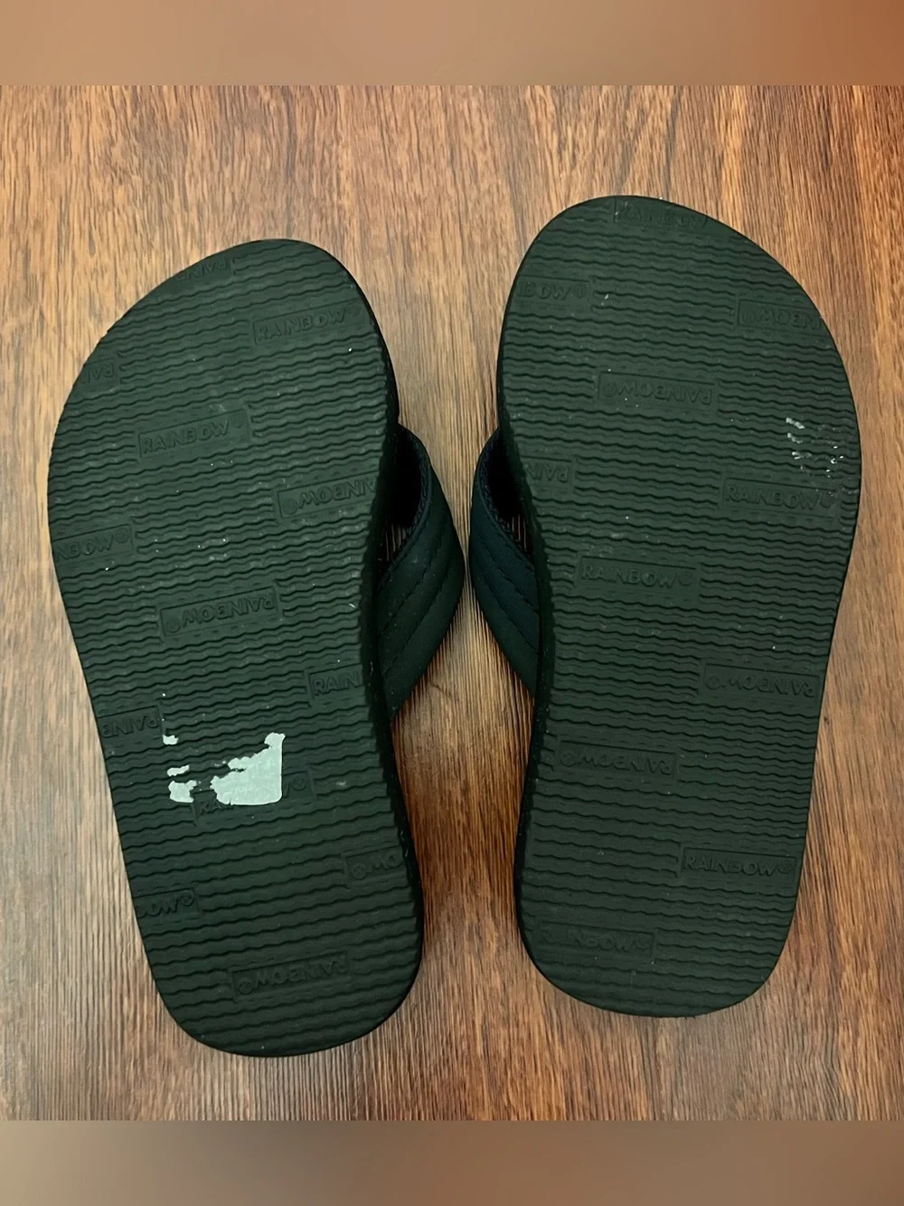 Rainbow Kids Black & Dark Blue Flip Flop Sandals